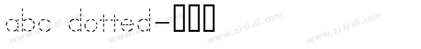 abc dotted字体转换